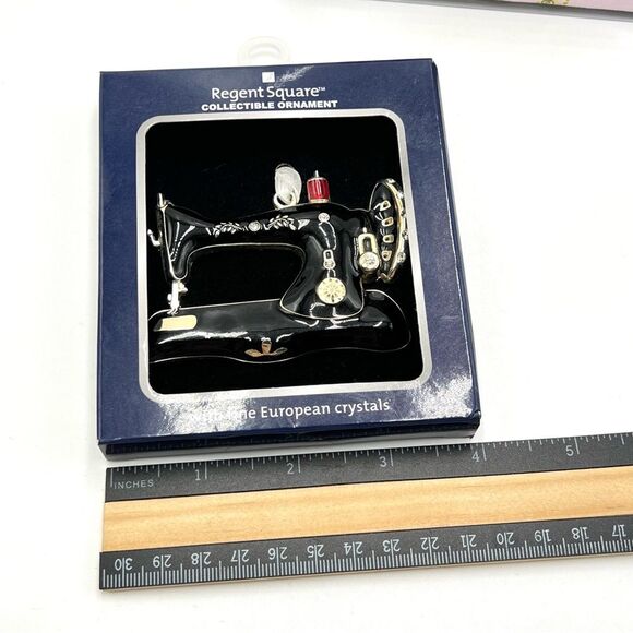 SEWING MACHINE Ornament & Pincushion NEW - Picture 3 of 8